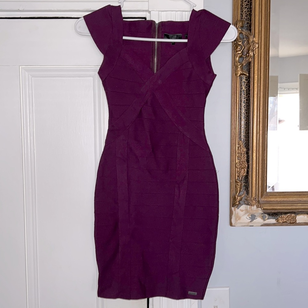 Purple GUESS Body-con Dress